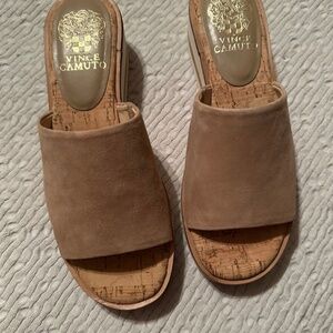 Vince Camuto Brown Wedge Mule, size 7